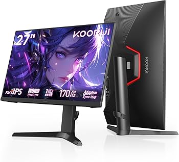 KOORUI ゲーミングモニター 27インチ モニター 170Hz WQHD Amazon.co.jp: KOORUI ゲーミングモニター 27インチ モニター